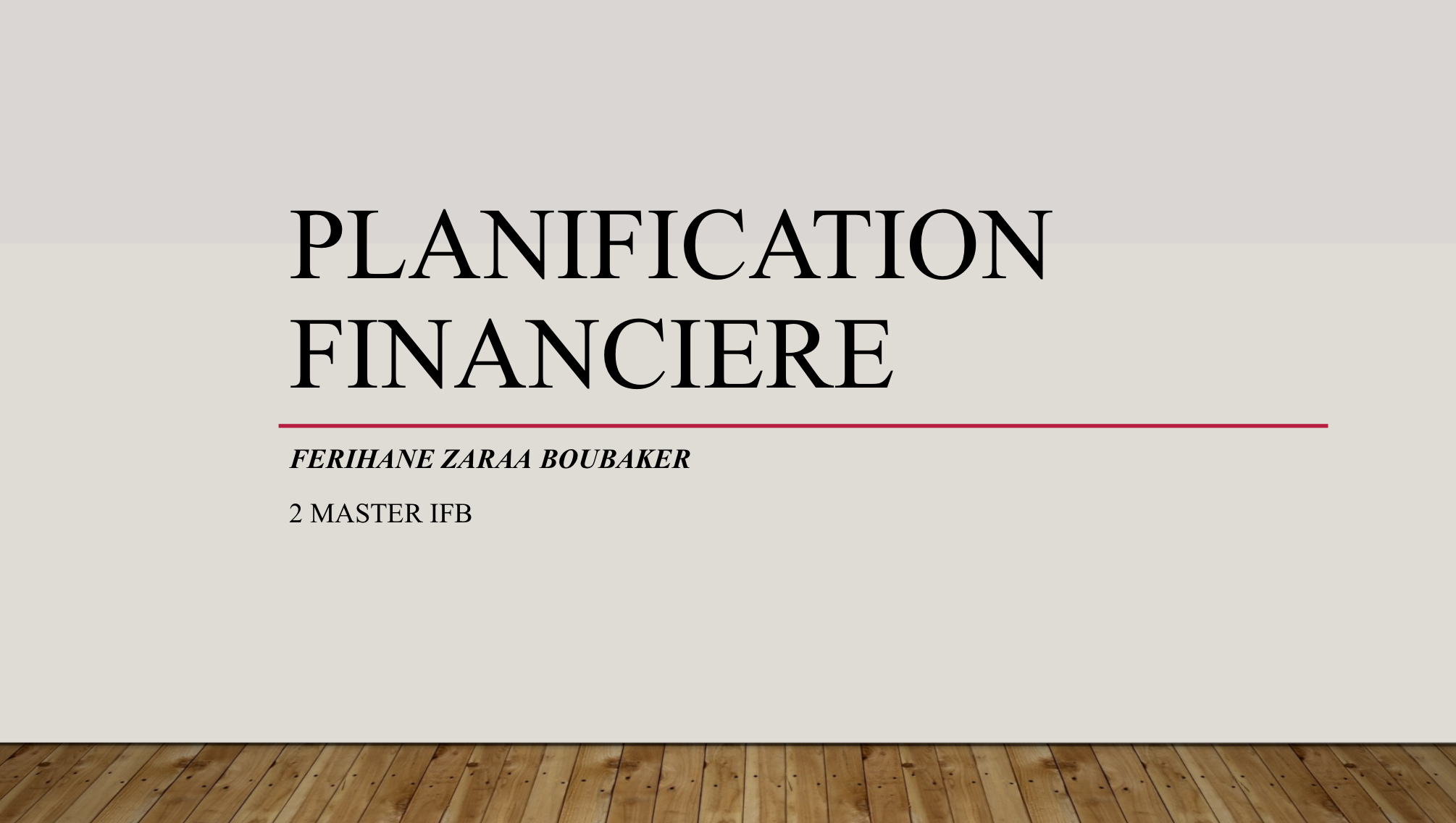 Planification financière des entreprises