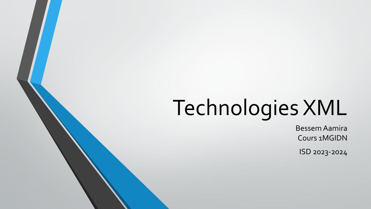 Technologies XML (MGIDN)